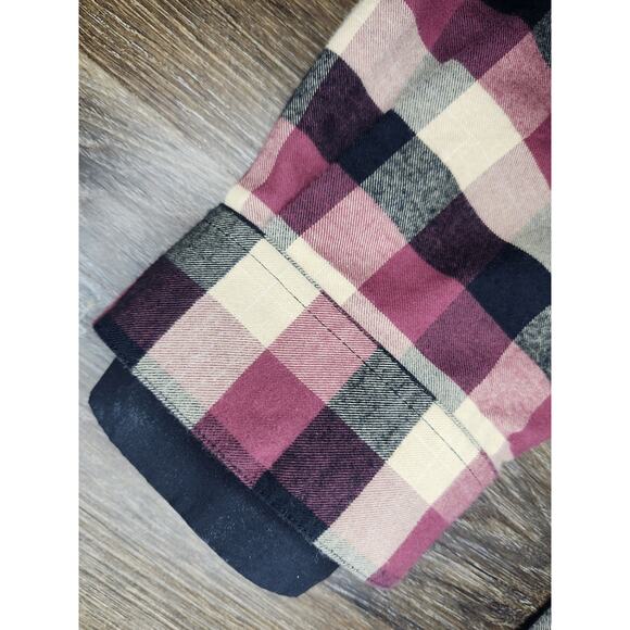 Public School New York Men’s Flannel Shirt Size Large Plaid Button Up Long Sleev - Picture 10 of 14